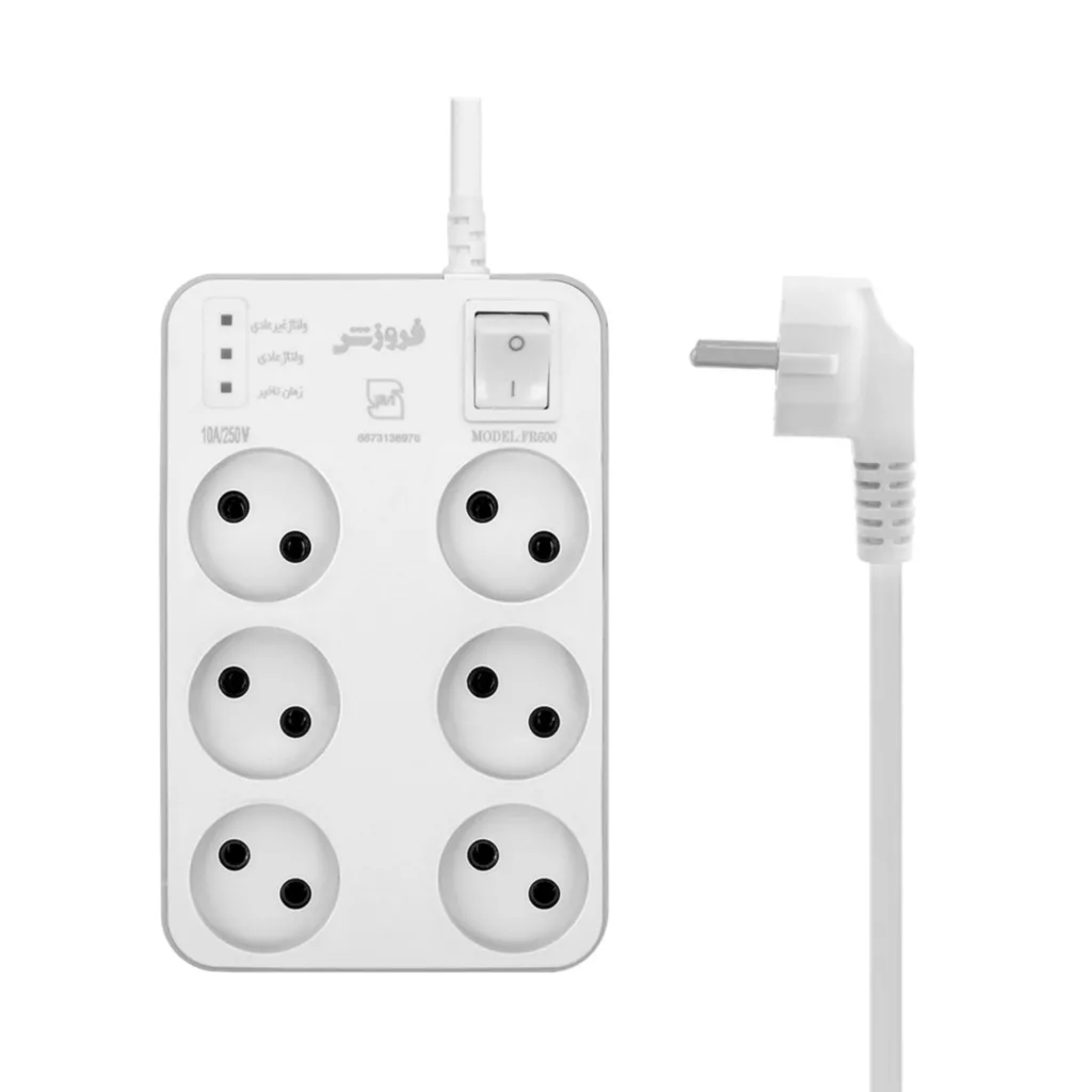 محافظ ولتاژ فروزش مدل Fr600 شش پریز