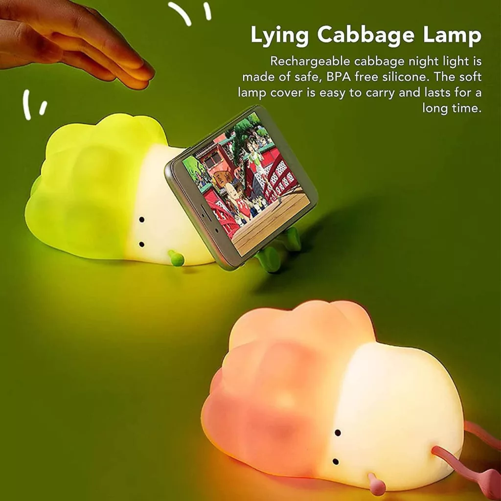 چراغ خواب کودک مدل سیلیکونی طرح کلم