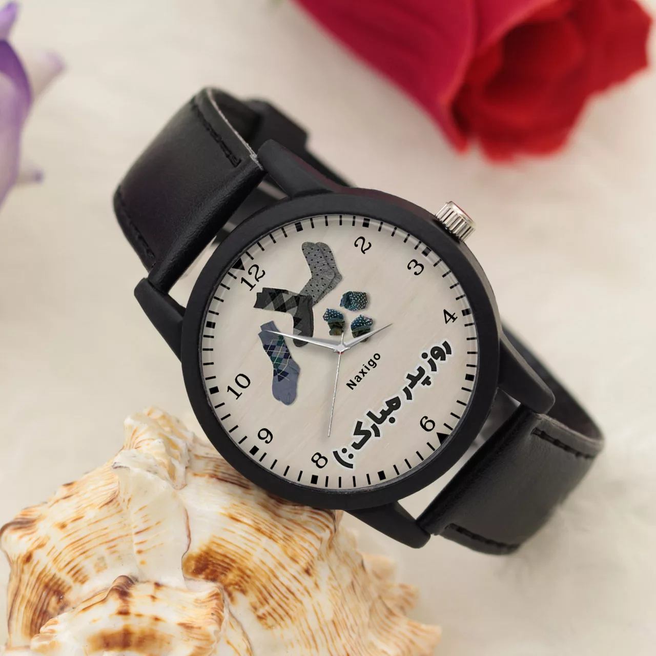 ساعت مچی عقربه ای ناکسیگو مدل روز پدر کد LF12545
