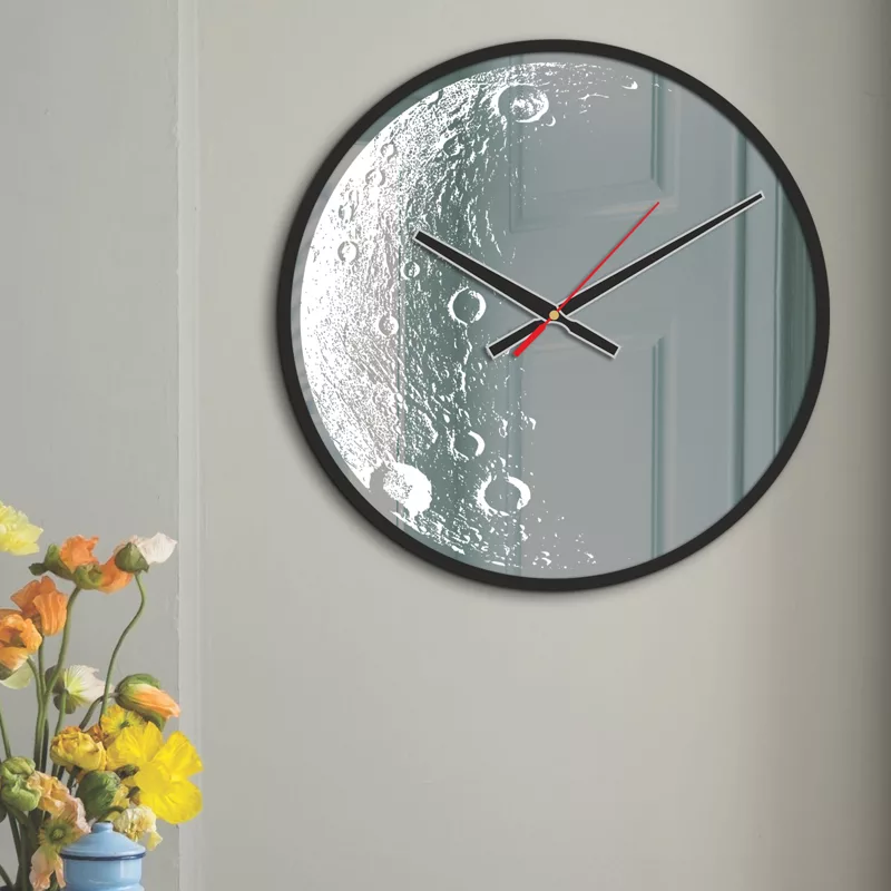 ساعت دیواری سایان هوم مدل  آینه ای طرح ماه G50