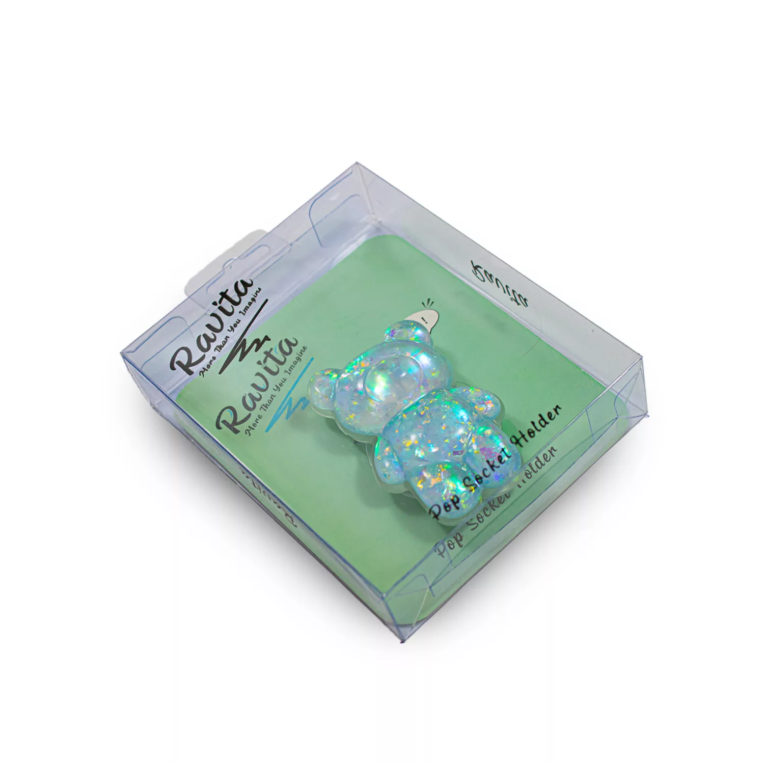 پایه نگهدارنده گوشی موبایل پاپ سوکت راویتا مدل خرس اکلیلی