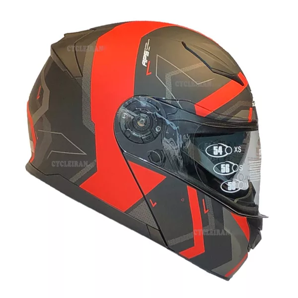 کلاه کاسکت راپیدو مدل فک متحرک عینک دار کد LIN_BR