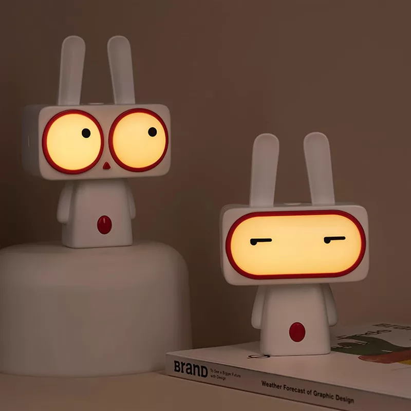 چراغ خواب کودک طرح خرگوش چشم باز کد L51