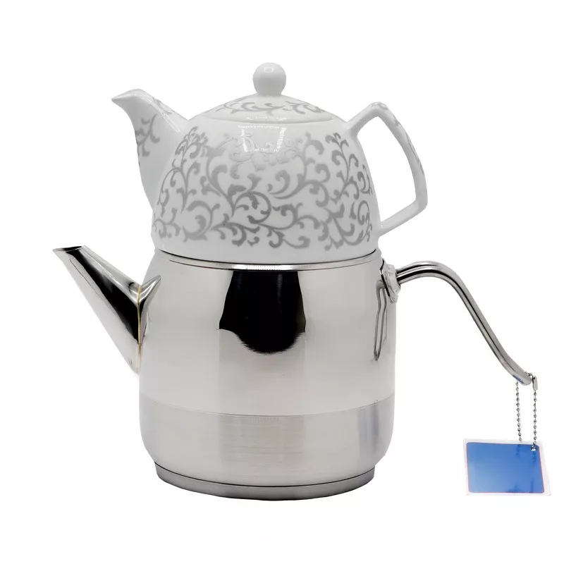 ست کتری و قوری مدل UN-7280 گنجایش کتری 2 لیتر گنجایش قوری 0.5 لیتر