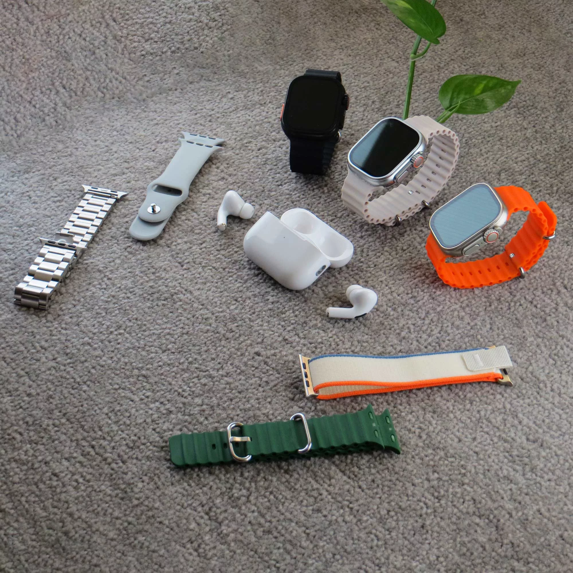 ساعت هوشمند ورنا مدل W49 ultra with 7 band به همراه هندزفری