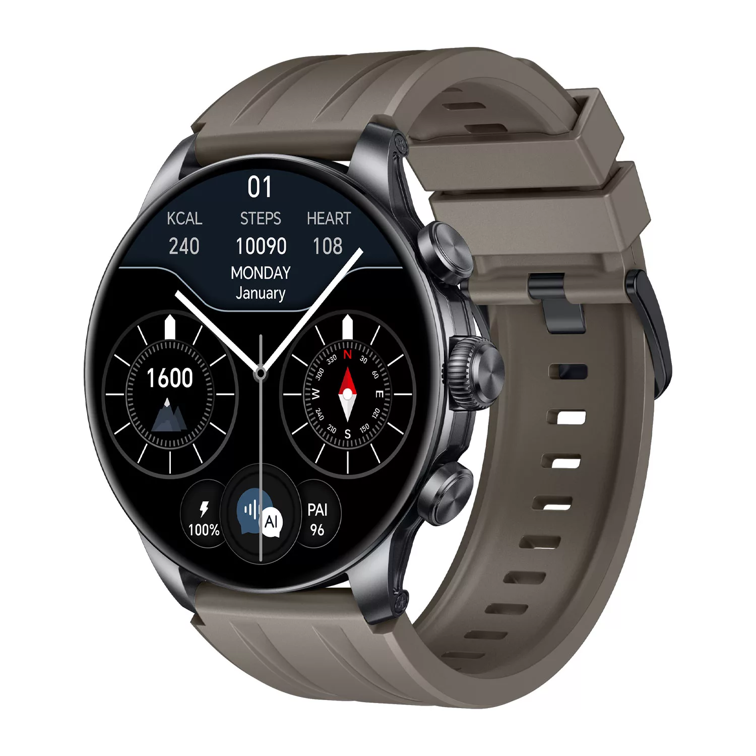 ساعت هوشمند 47 میلی متری گلوریمی مدل GX CLASSICFIT بند سیلیکونی