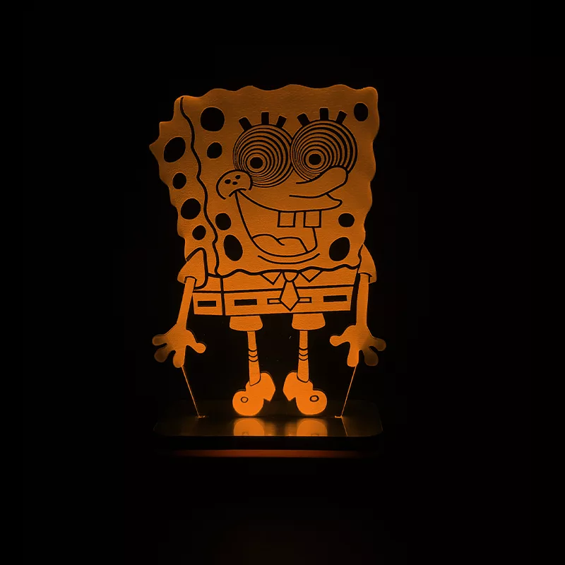 چراغ خواب اتاق کودک طرح کارتون باب اسفنجی مدل کلید دار