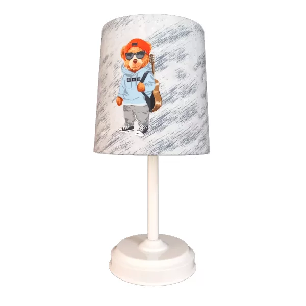 چراغ خواب اتاق کودک مدل خرس کد 4030406 به همراه آباژور و لوستر و ساعت