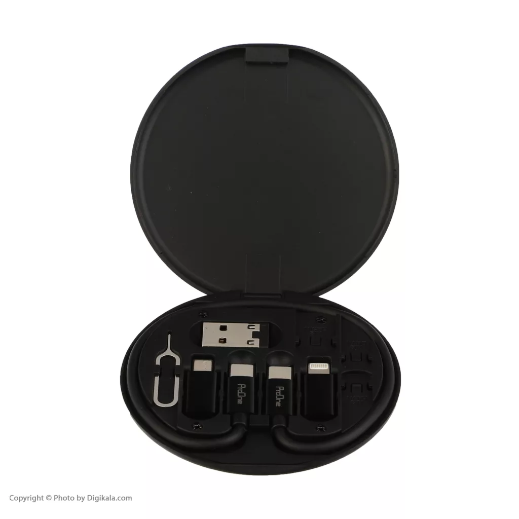 کابل تبدیل USB-C به USB-C / لایتنینگ / USB / micro USB پرووان مدل PCK001 طول 0.29 متر