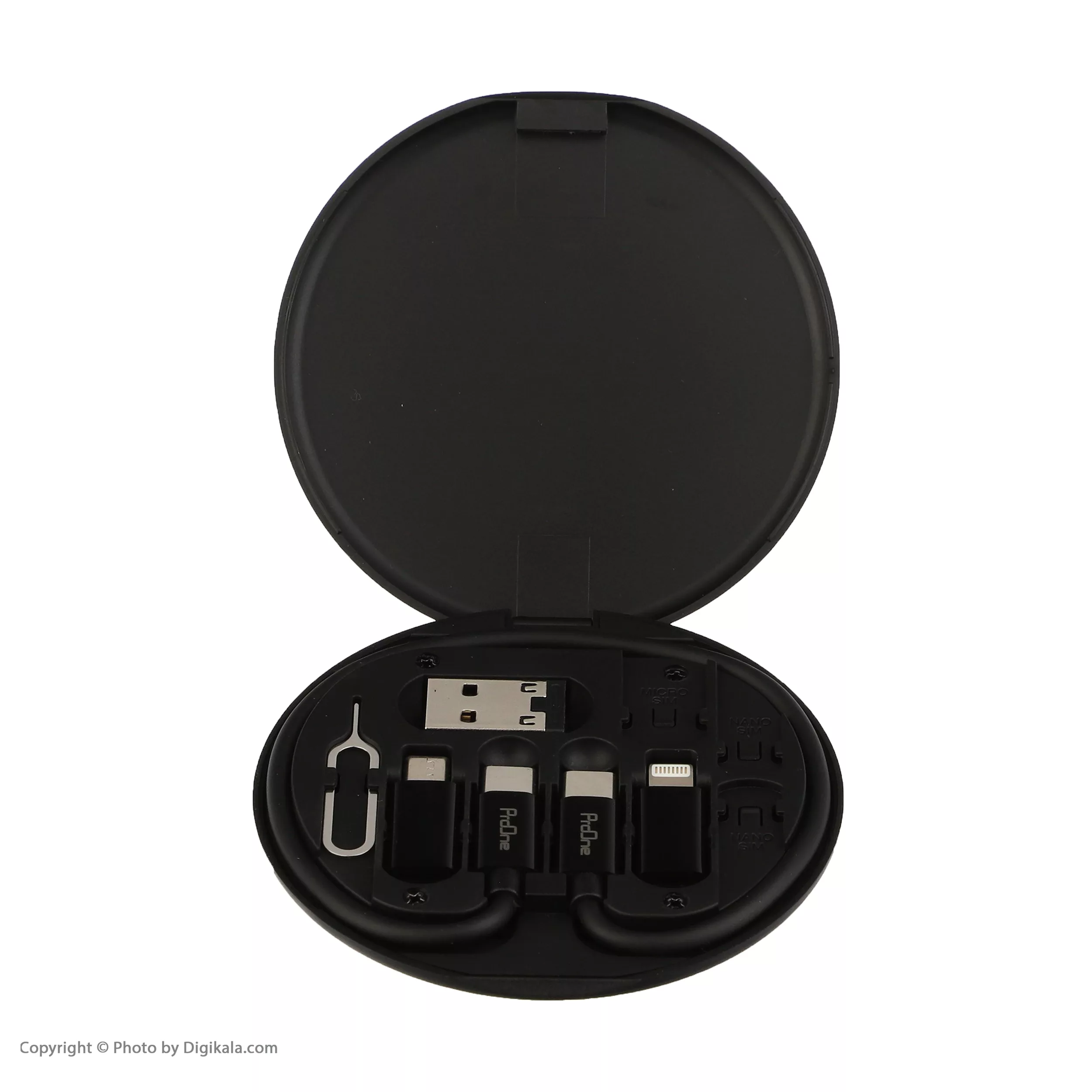 کابل تبدیل USB-C به USB-C / لایتنینگ / USB / micro USB پرووان مدل PCK001 طول 0.29 متر