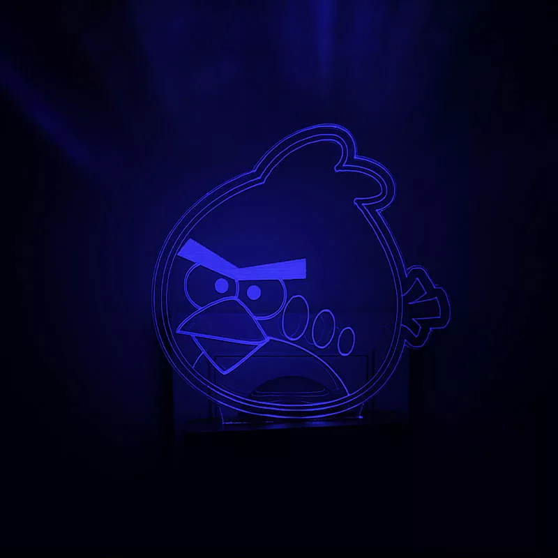 چراغ خواب اتاق کودک سان لیزر طرح انگری بردز مدل دیواری کد SUN1