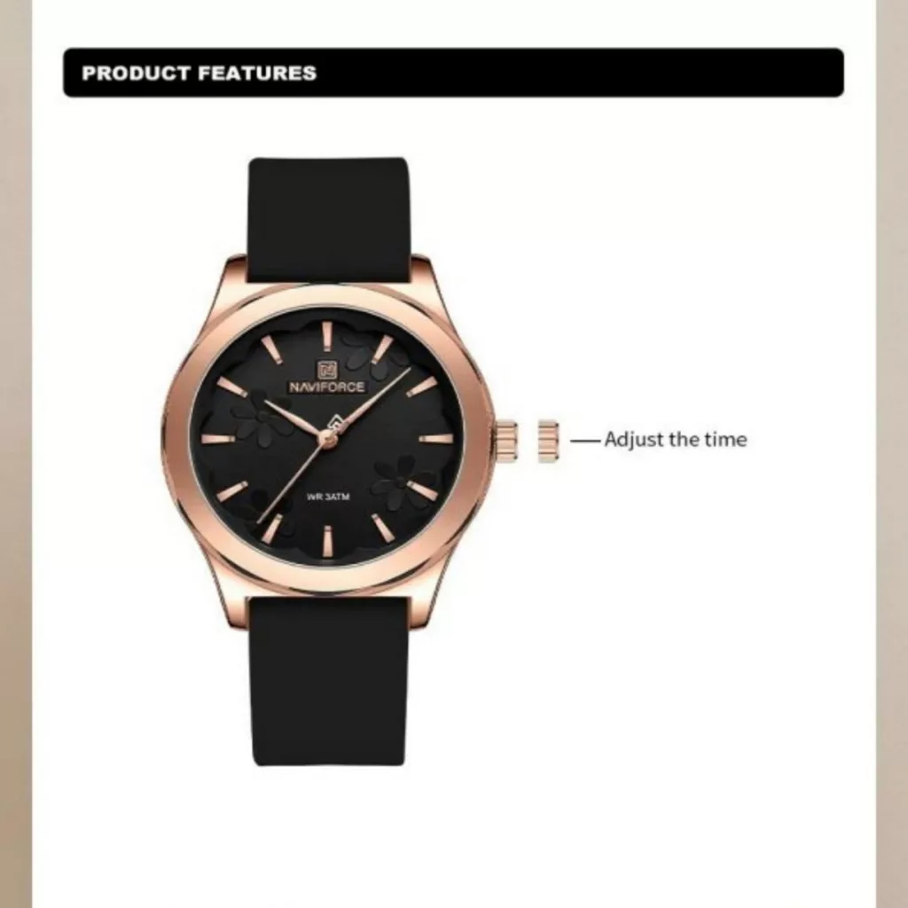 ساعت مچی عقربه ای زنانه نیوی فورس مدل NF5051BBR