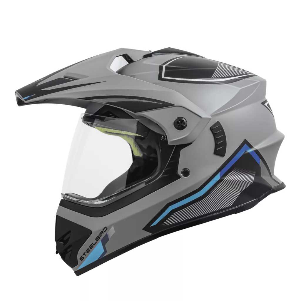 کلاه کاسکت چانه‌دار استیل برد مدل Racer TGrey