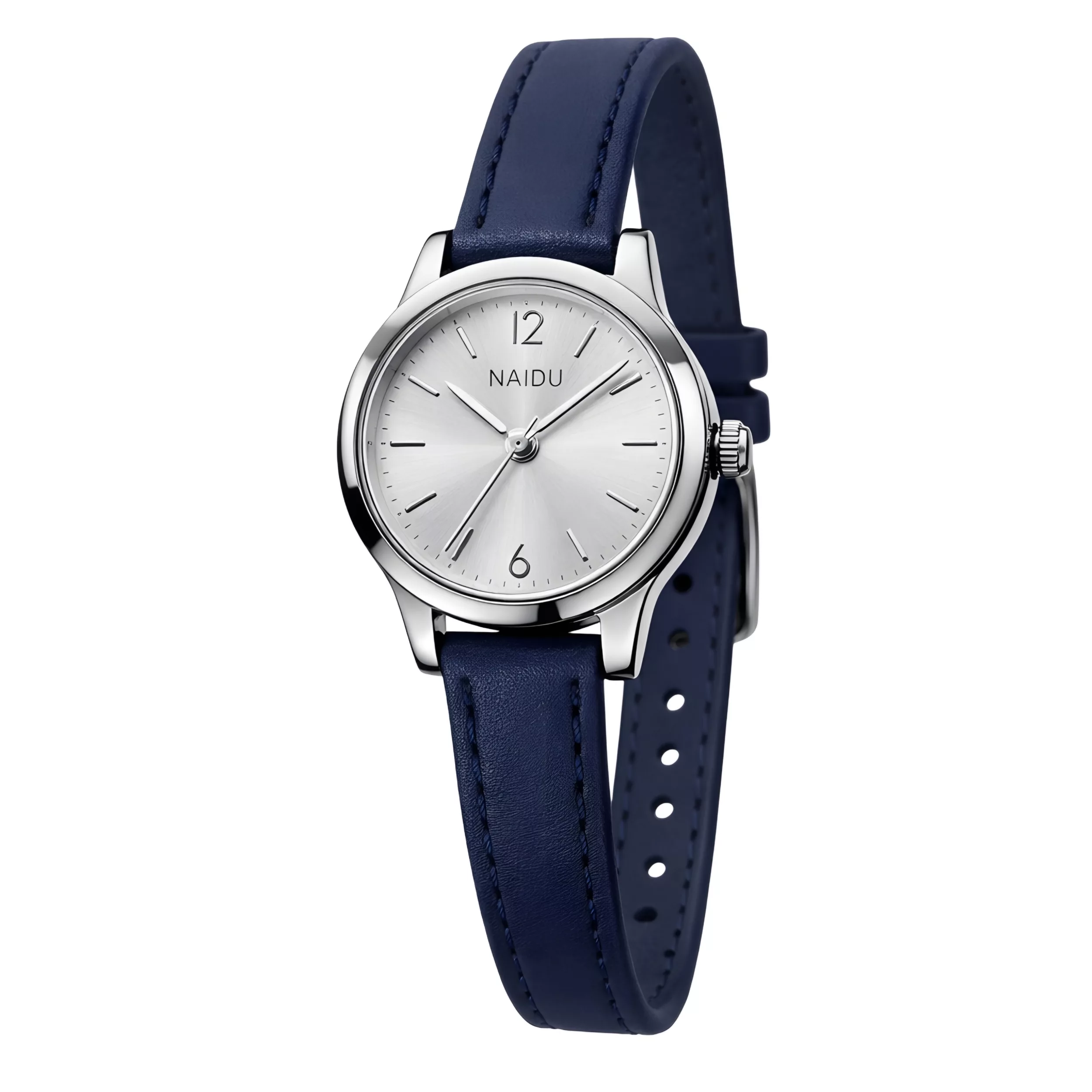 ساعت مچی عقربه‌ای کوارتز زنانه نایدو مدل چرم کلاسیک صفحه گرد کد NAI-02