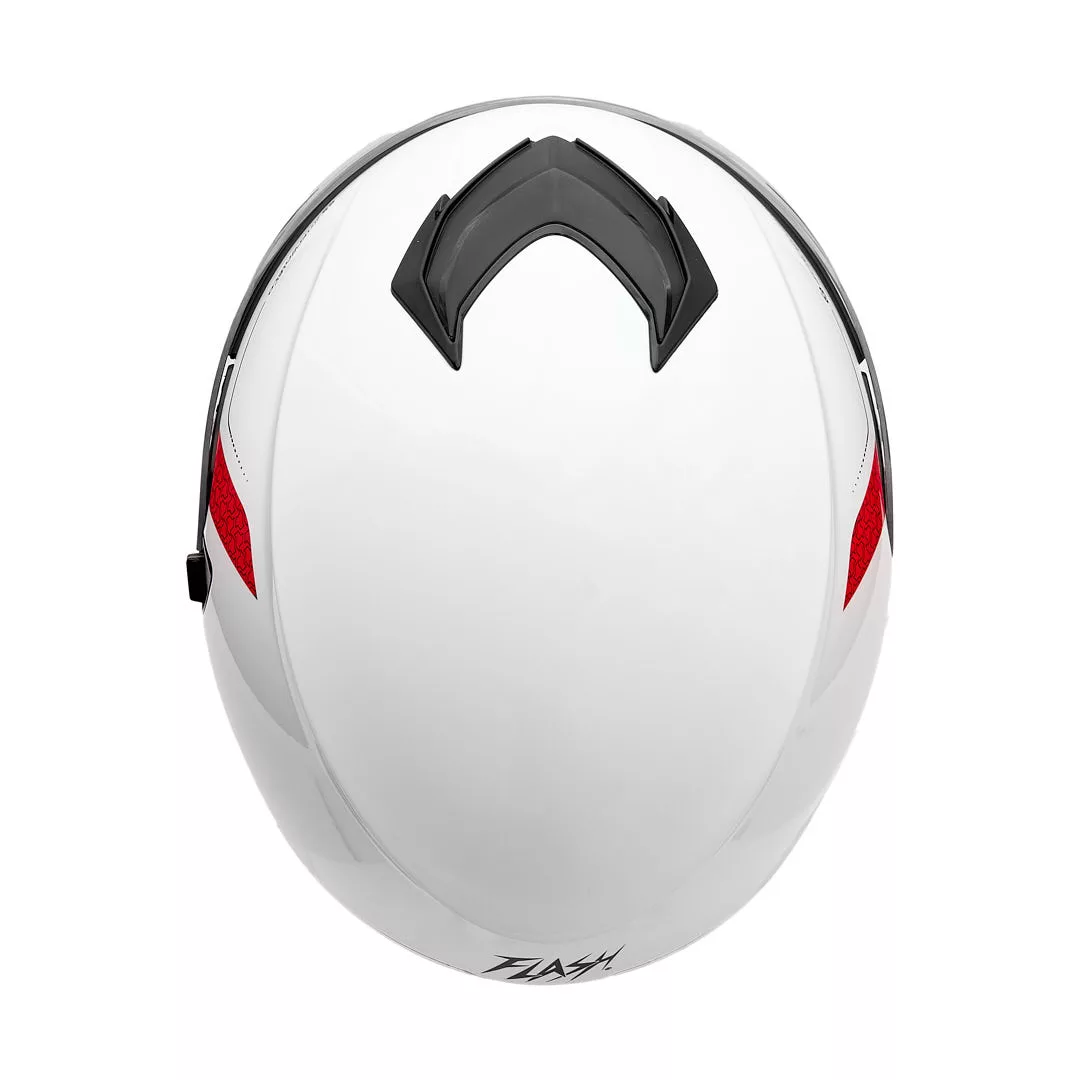 کلاه کاسکت بدون فک فلش مدل 852 glossy blue-white