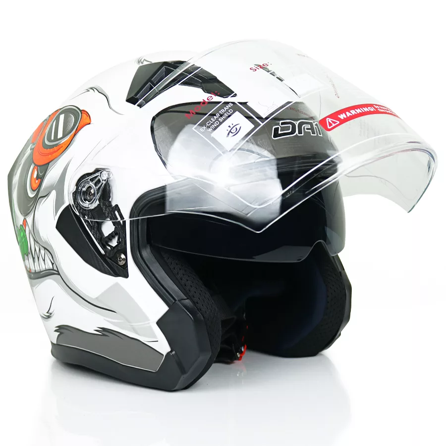 کلاه کاسکت بدون فک دی ای وان مدل +407 Boofaloo Wh/OR