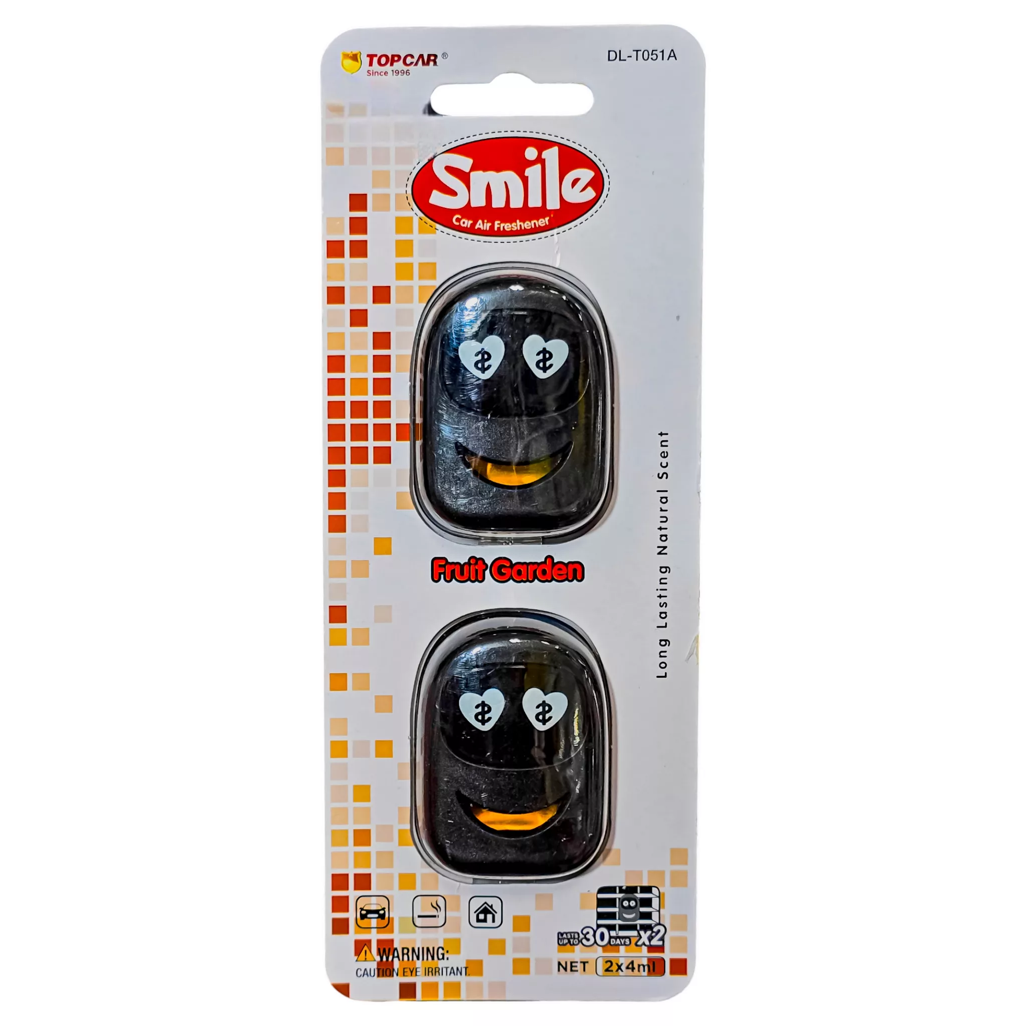 خوشبو کننده خودرو تاپ کار مدل Smile - FruitGarden حجم ۴ میلی لیتر بسته ۲ عددی