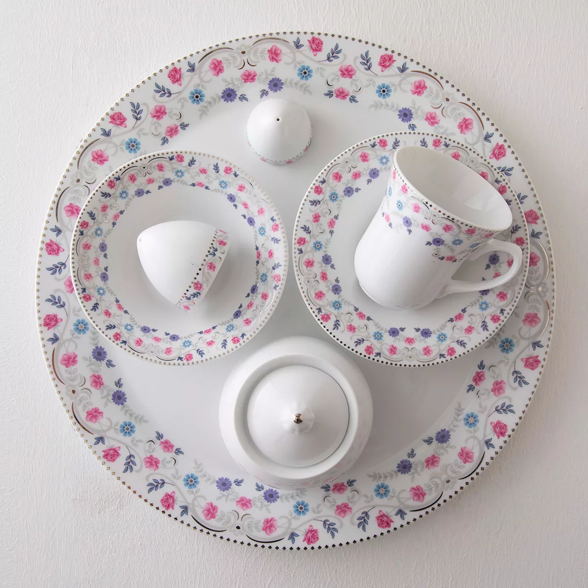 سرویس غذاخوری 81 پارچه چینی زرین ایران مدل شهرزاد باغستان درجه عالی