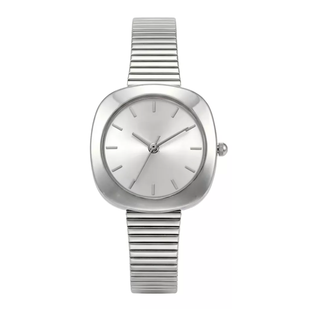 ساعت مچی عقربه‌ای کوارتز زنانه مدل لوکس اسپرت بند استیل طرح کرکره ای کد N2