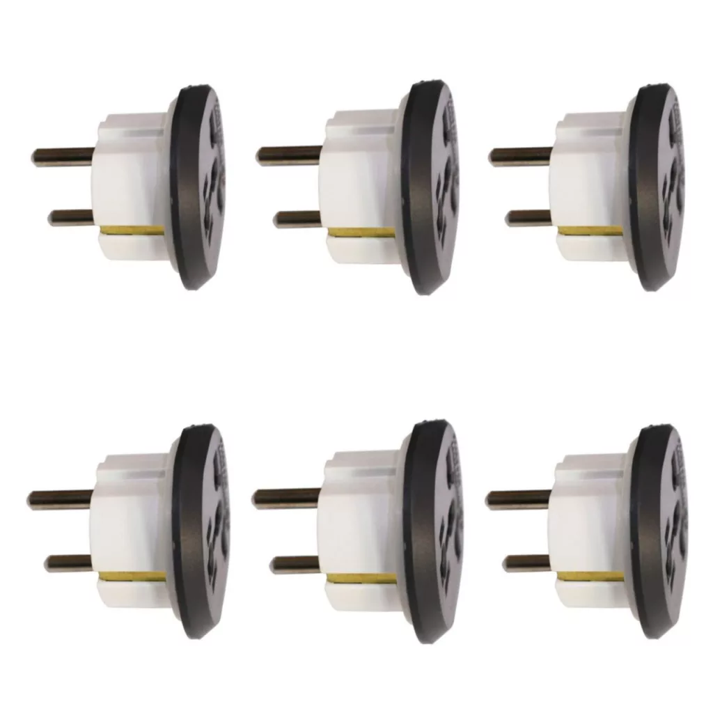 دوشاخه تبدیل برق 3 به 2 بهداد الکتریک مدل 16 آمپر بسته 6 عددی