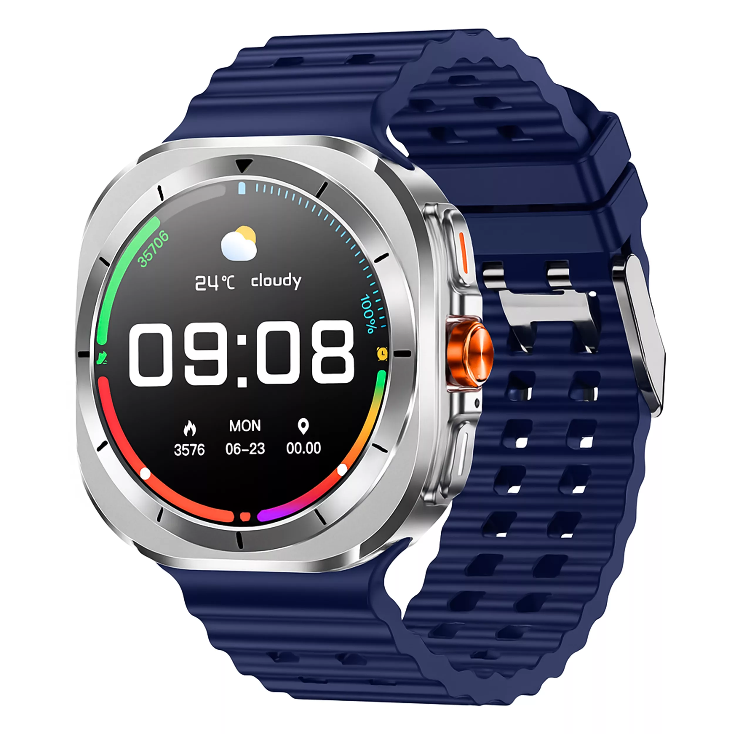 ساعت هوشمند 46 میلی متر وونک مدل VS1 بند سیلیکونی