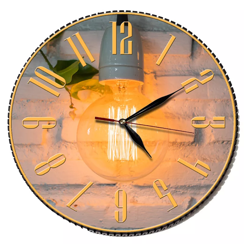 ساعت دیواری مدل لامپ فیلامنتی