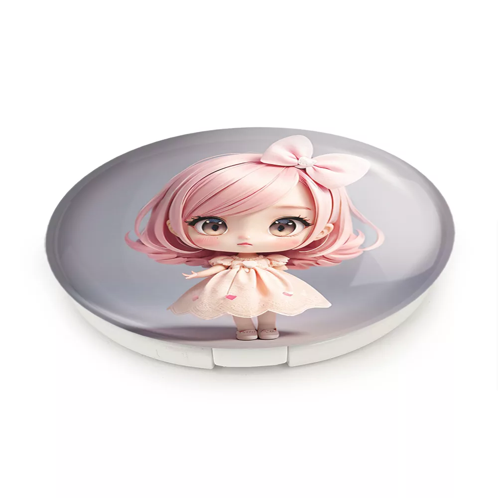 آینه جیبی خندالو طرح دخترانه (Girlish) مدل تاشو کد 36878