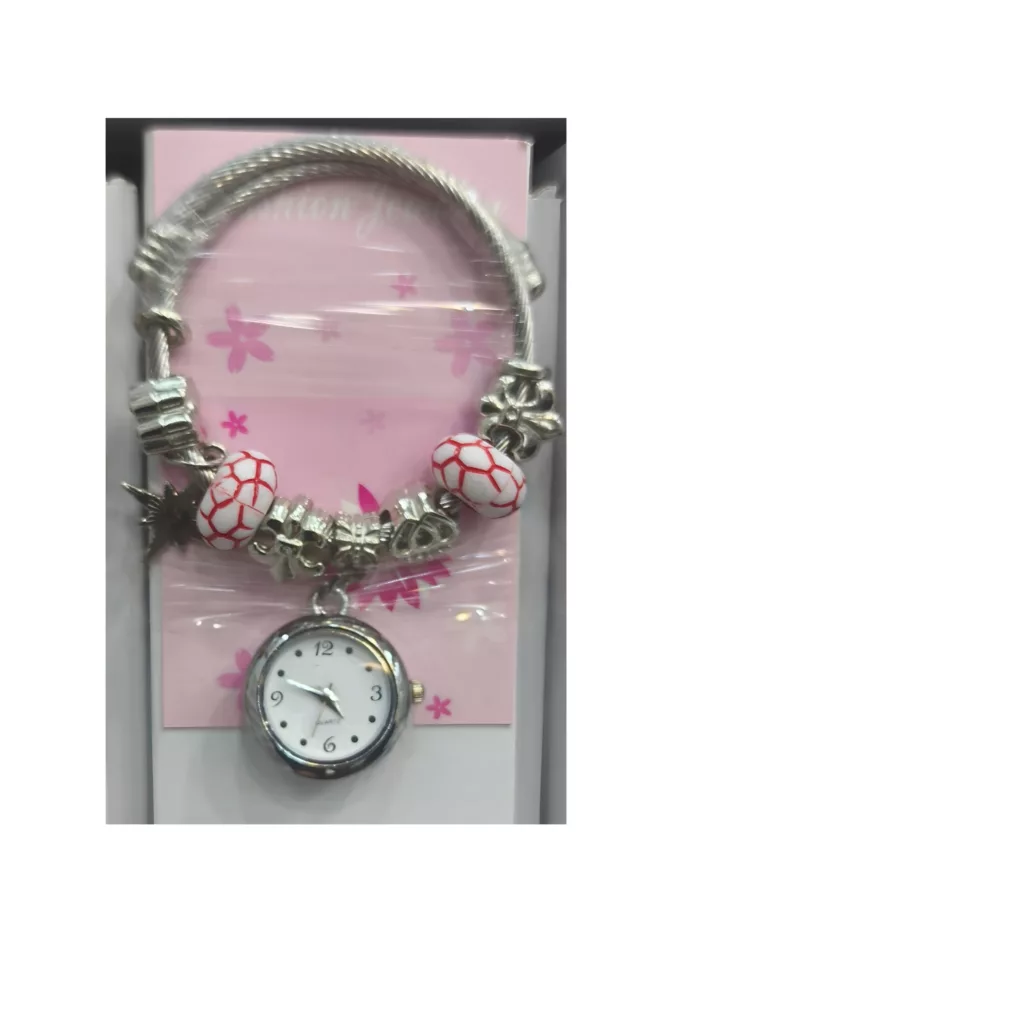 ساعت مچی عقربه‌ای کوارتز زنانه مدل لوکس مینیمال بند النگویی آویز دار کد ۲