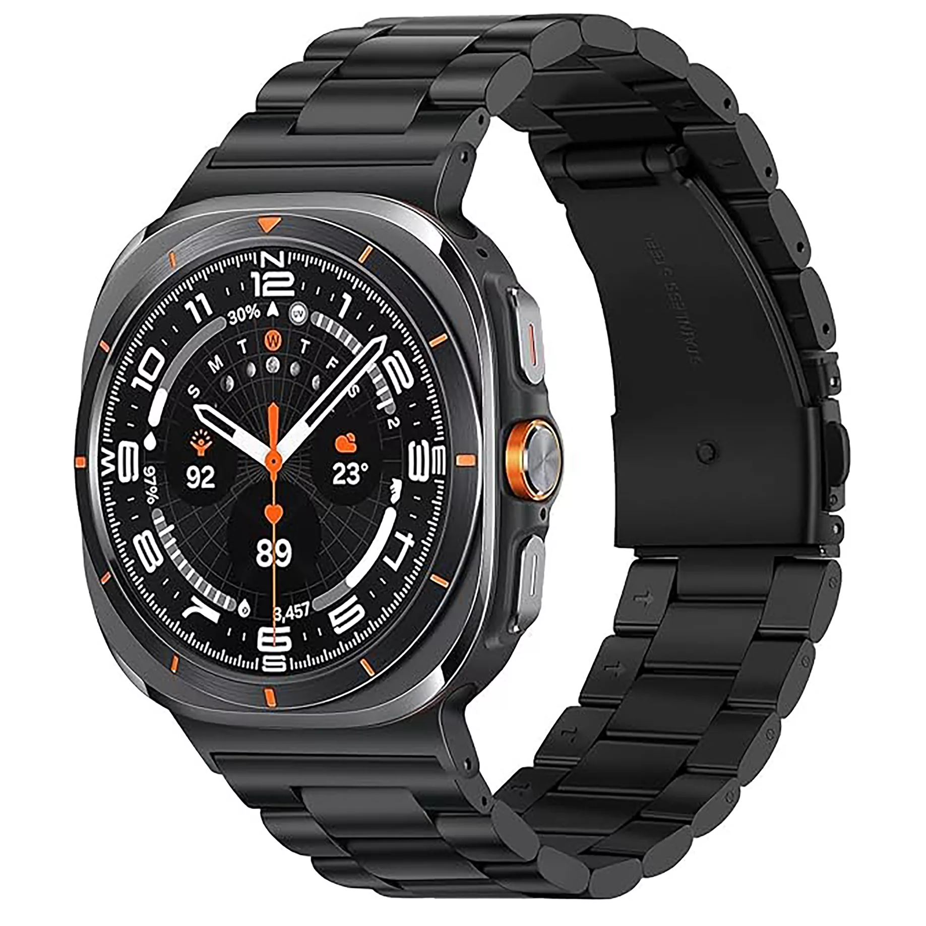 ساعت هوشمند 49 میلی متری ویزمی مدل ws x7 ultra با سه بند سیلیکونی، فلزی و چرم مصنوعی