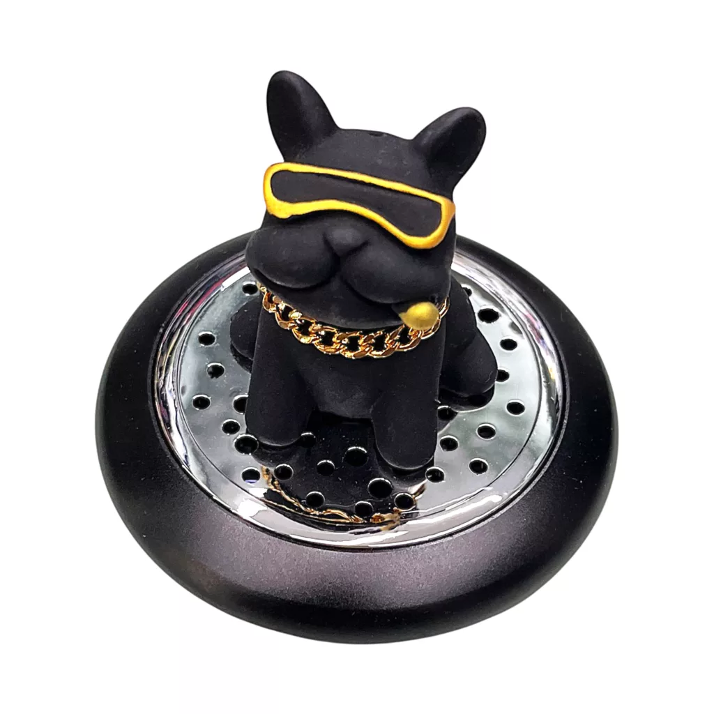 خوشبوکننده خودرو رو داشبوردی مدل سگ لاکچری کد BLK