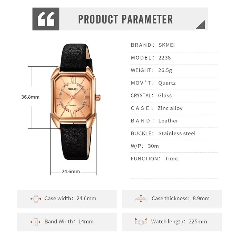 ساعت مچی عقربه‌ای کوارتز زنانه اسکمی مدل 2238