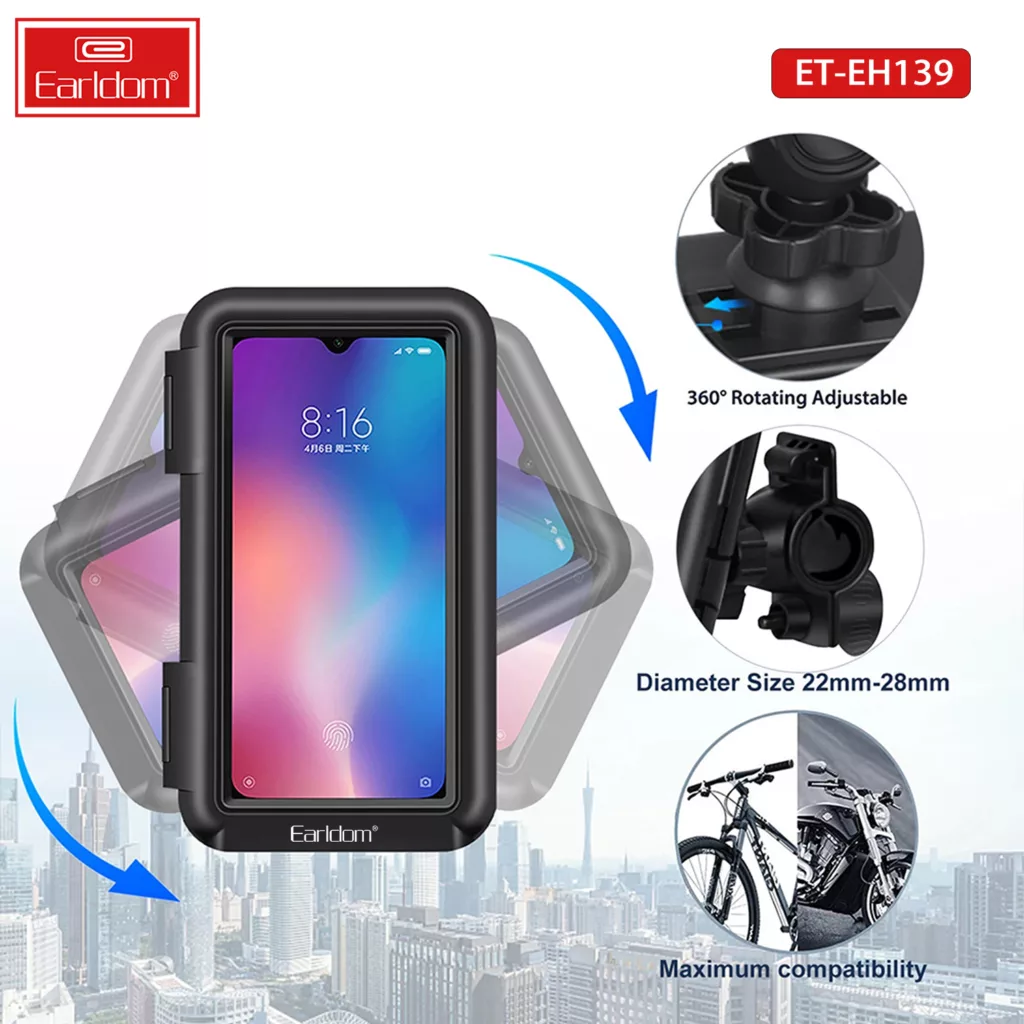 پایه نگهدارنده گوشی موبایل ارلدام مدل Motorcycle Bracket EH139