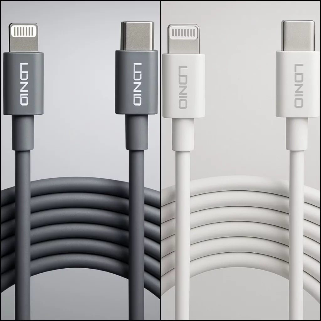 کابل شارژ USB-C به لایتنینگ الدینیو مدل 13pro Max طول 1 متر