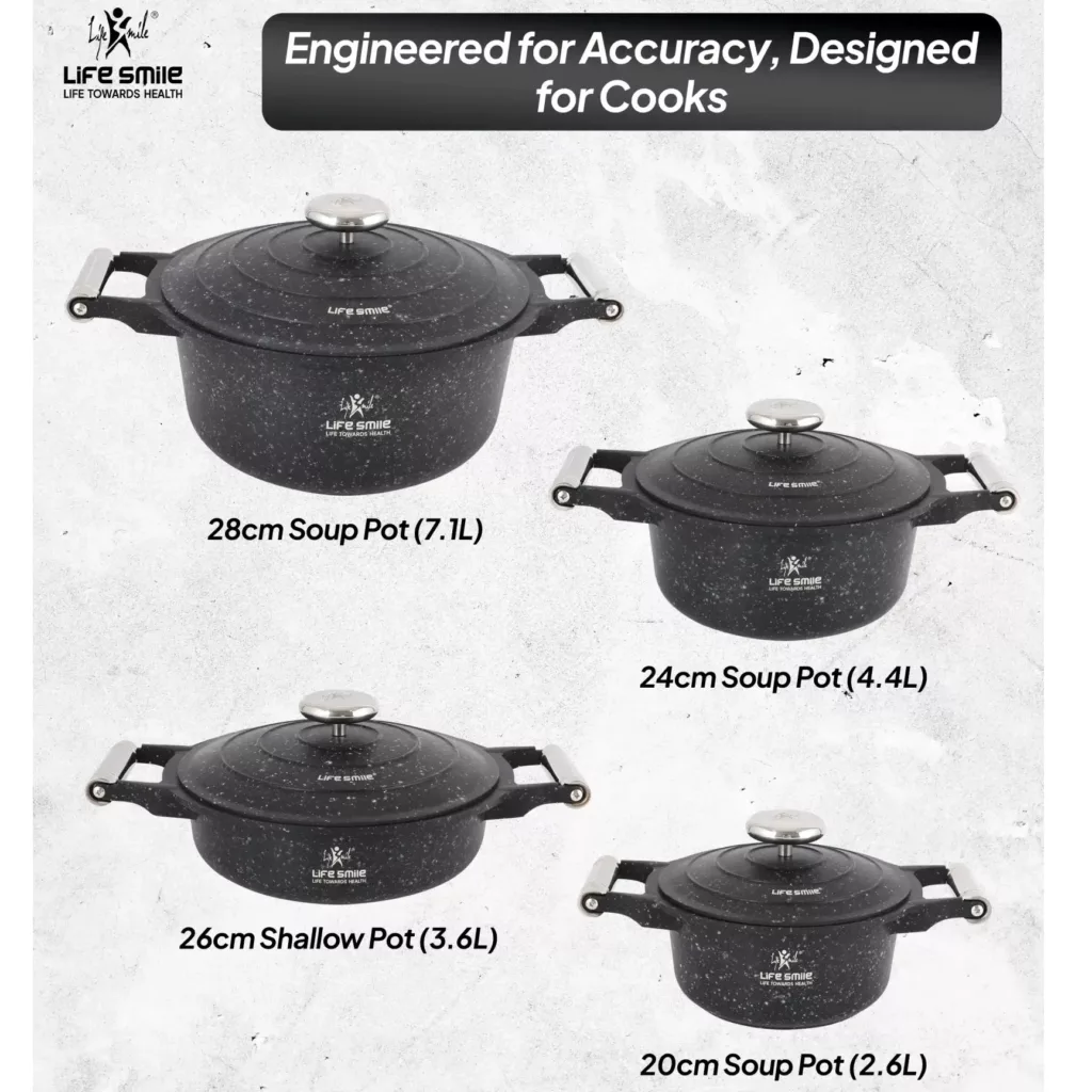 سرویس قابلمه و تابه آلومینیوم 8 پارچه لایف اسمایل مدل LIFEP20SS