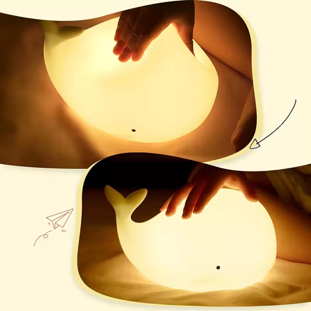 چراغ خواب اتاق کودک طرح نهنگ مدل LJC-151