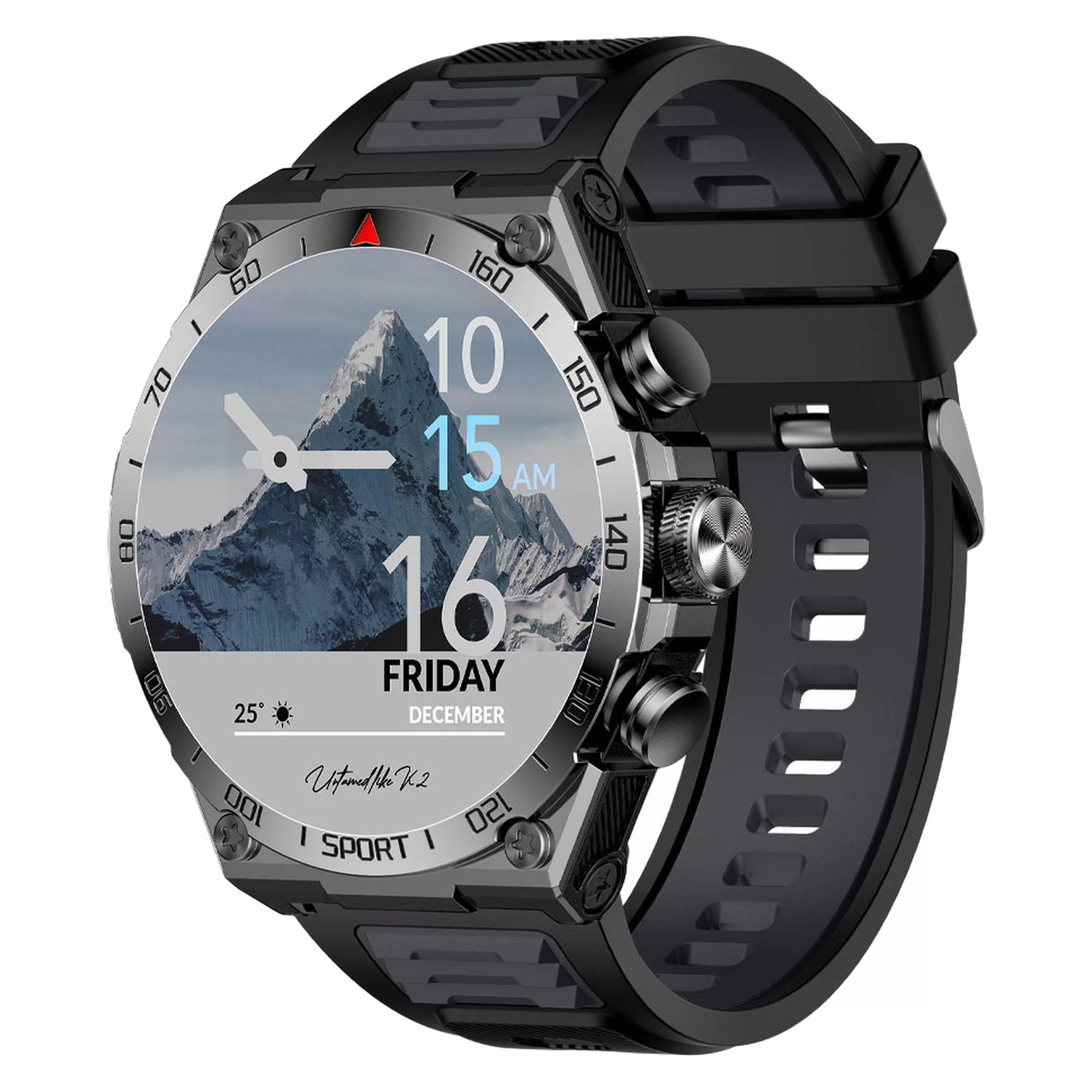 ساعت هوشمند گلوریمی مدل K2 دارای قابلیت های صفحه نمایش رنگی و لمسی، کنترل سطح اکسیژن، بند سیلیکونی