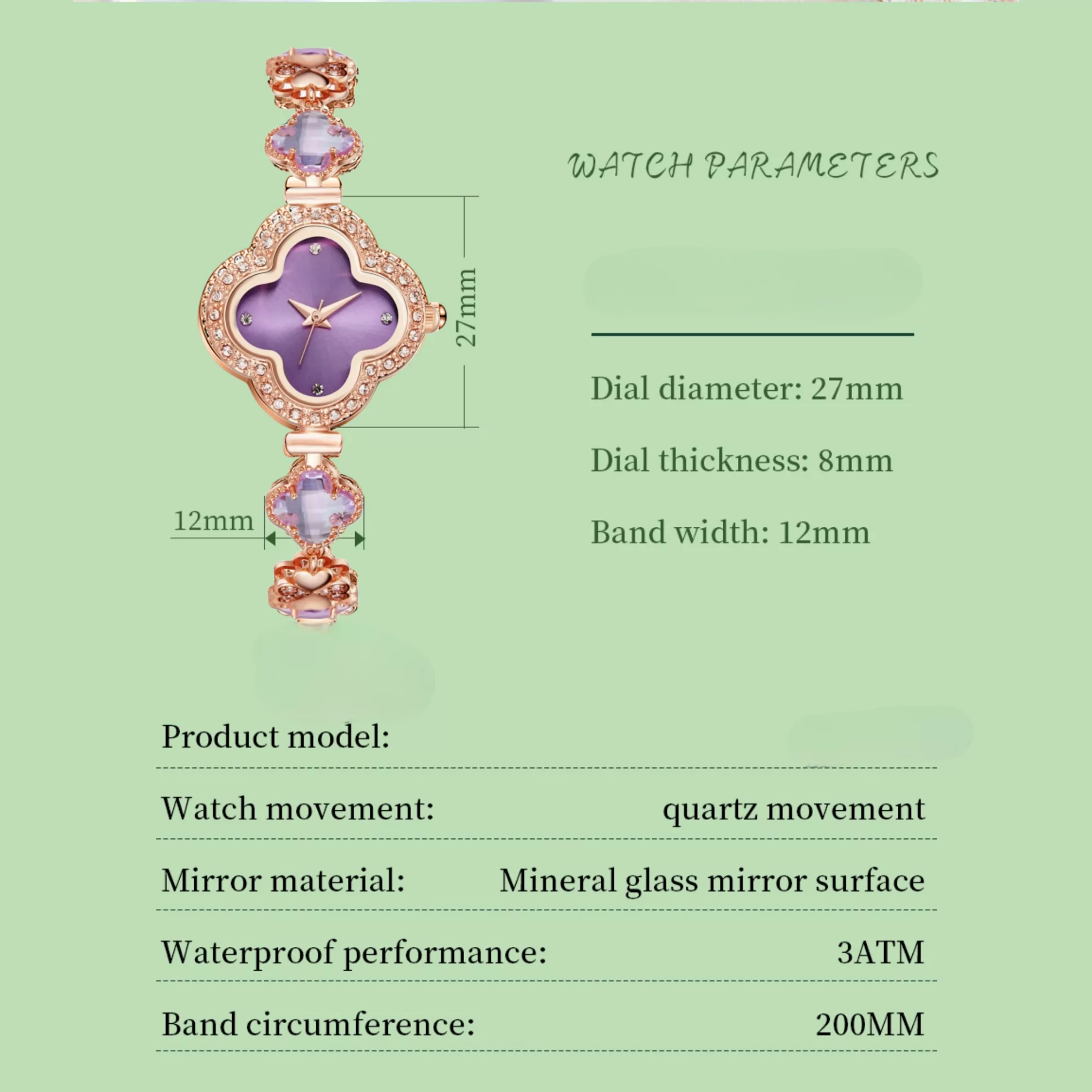 ساعت مچی عقربه ای زنانه مدل کوارتز کد 1