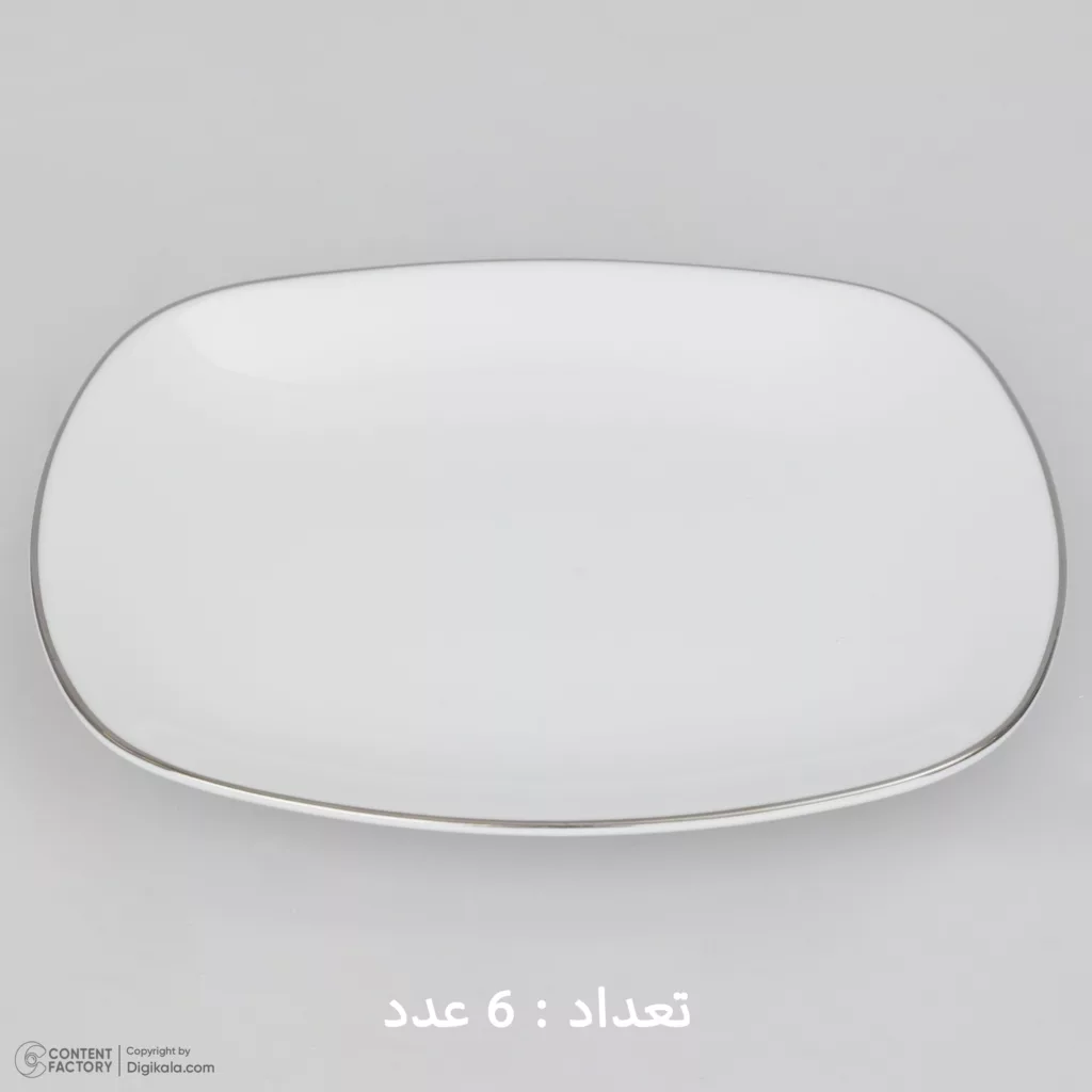 سرویس چینی 27 پارچه غذاخوری چینی زرین ایران سری کواترو مدل سمن درجه عالی