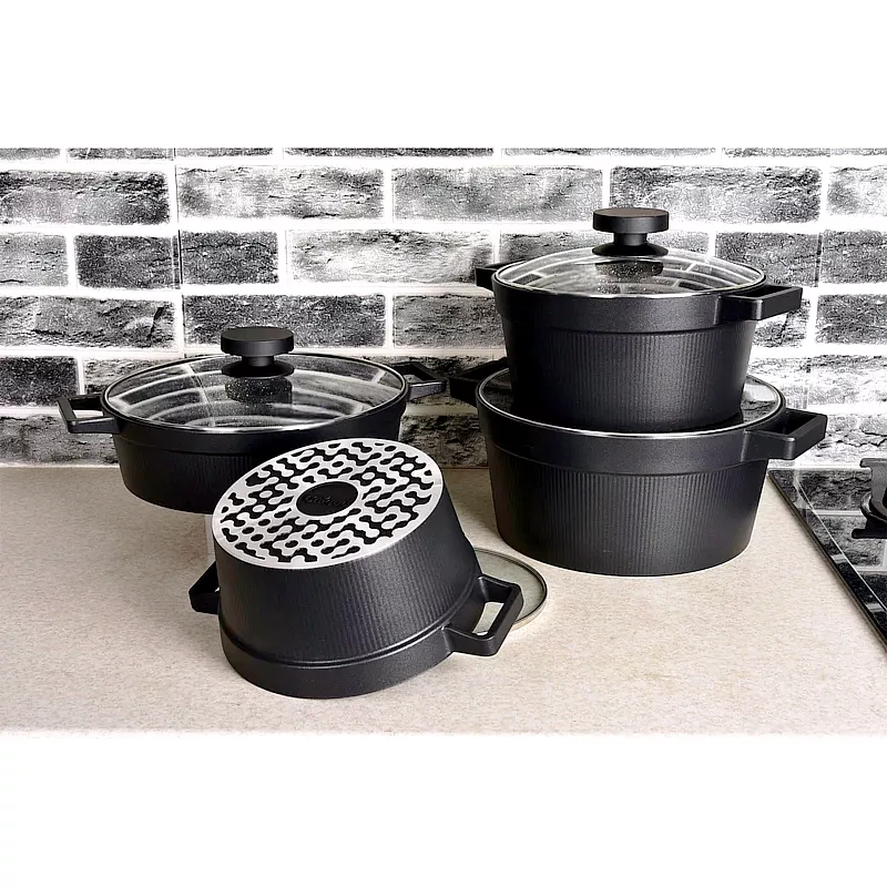 سرویس قابلمه گرانیت ۸ پارچه مدل UN-8500 Aroos