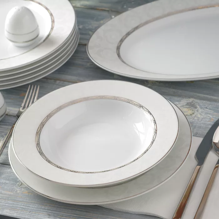 سرویس غذاخوری 102 پارچه چینی زرین ایران طرح هدیه پلاتینی درجه یک