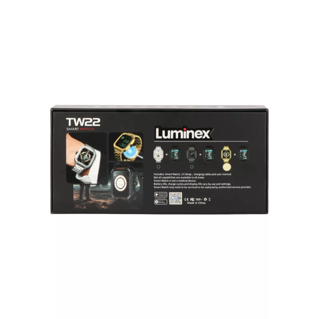 ساعت هوشمند 1.99 اینچی لومینکس مدل TW22 با بند سیلیکونی