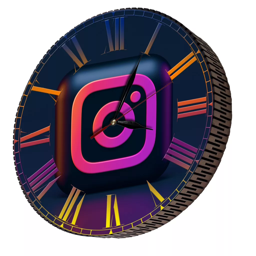 ساعت دیواری مدل اینستاگرام