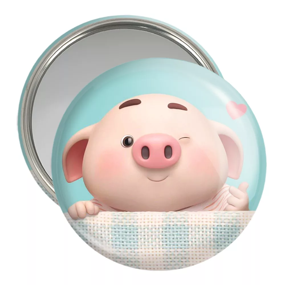 آینه جیبی خندالو مدل بچه خوک  کد 2960