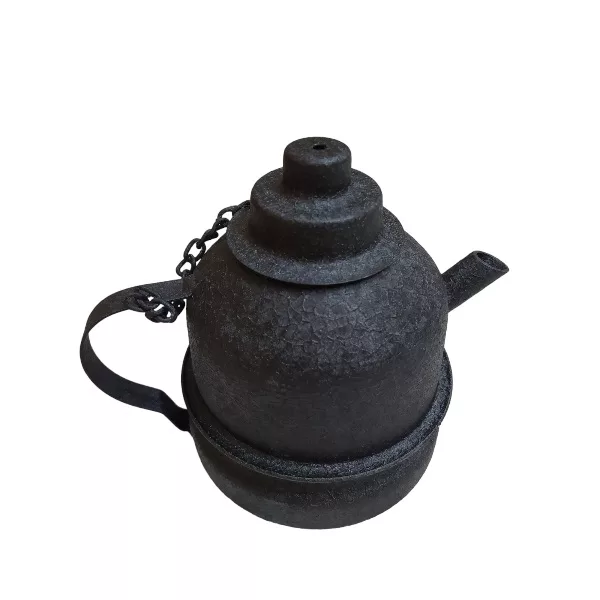 کتری و قوری سفری مدل هیزمی شاموتی