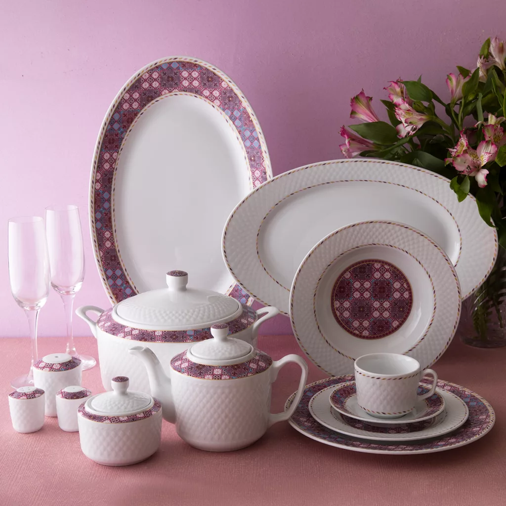 سرویس غذاخوری 102 پارچه چینی زرین ایران مدل رادیانس توسکانی درجه یک