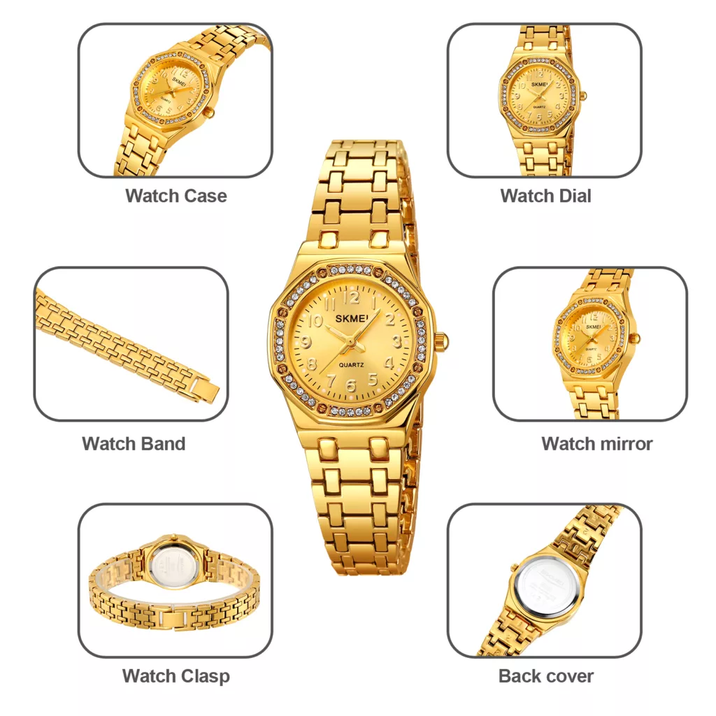 ساعت مچی عقربه‌ای کوارتز زنانه اسکمی مدل 2508 GD