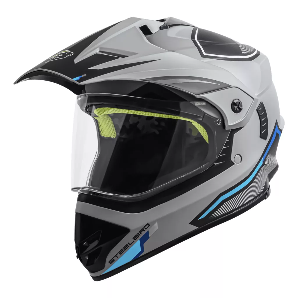 کلاه کاسکت چانه‌دار استیل برد مدل Racer TGrey