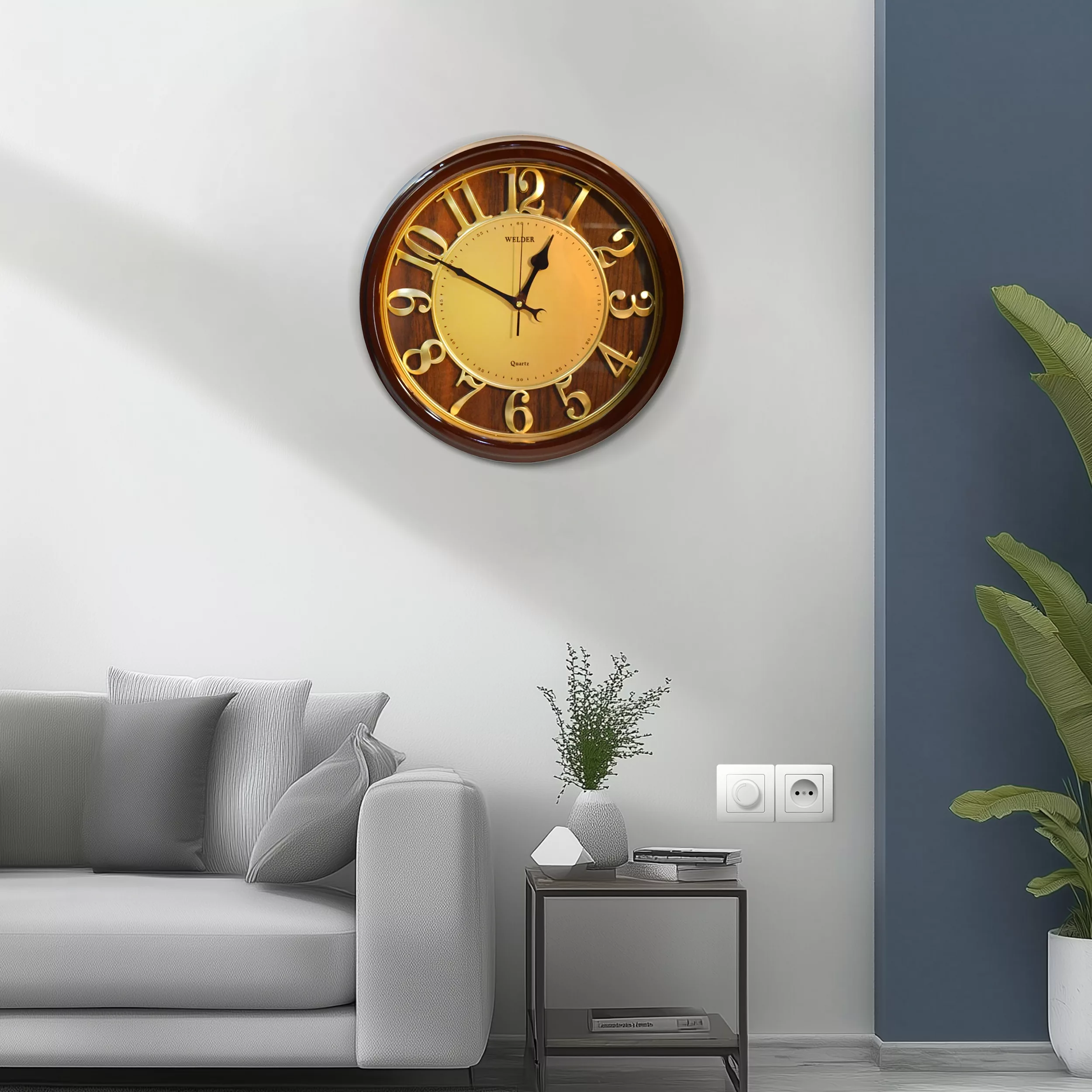 ساعت دیواری ولدر مدل Quartz gold ساعت دیواری ولدر مدل Quartz gold