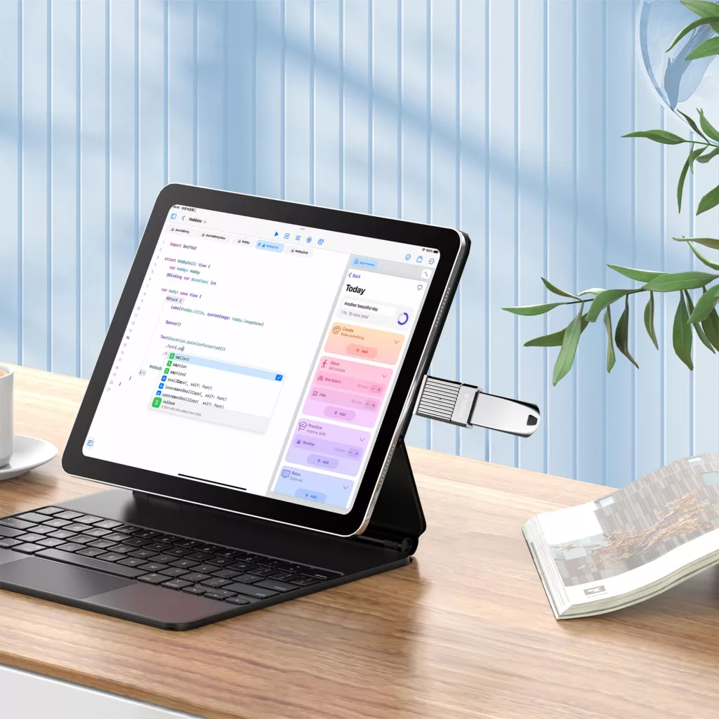 مبدل OTG USB به USB-C هیسکا مدل H6