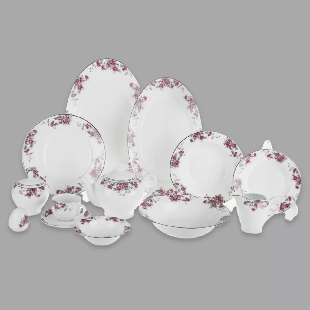 سرویس غذاخوری 102 پارچه 12 نفر چینی زرین ایران مدل Aran سری ایتالیا اف درجه عالی